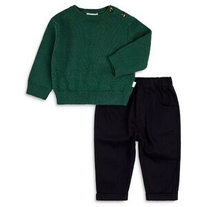 Petit Lem Baby Knit Sweater and Pants Set